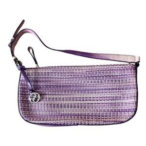 Monsac Original Woven Leather Purple Small Shoulder Bag Y2K